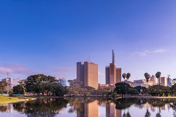 Nairobi City County Kenya's Capital Sunset Sunrise Sundowner Golden Hour Cityscapes Skyline Skyscrapers Landscapes Tall Building Landmarks In Kenya East Africa Aerial Tower High-rise Modern City House