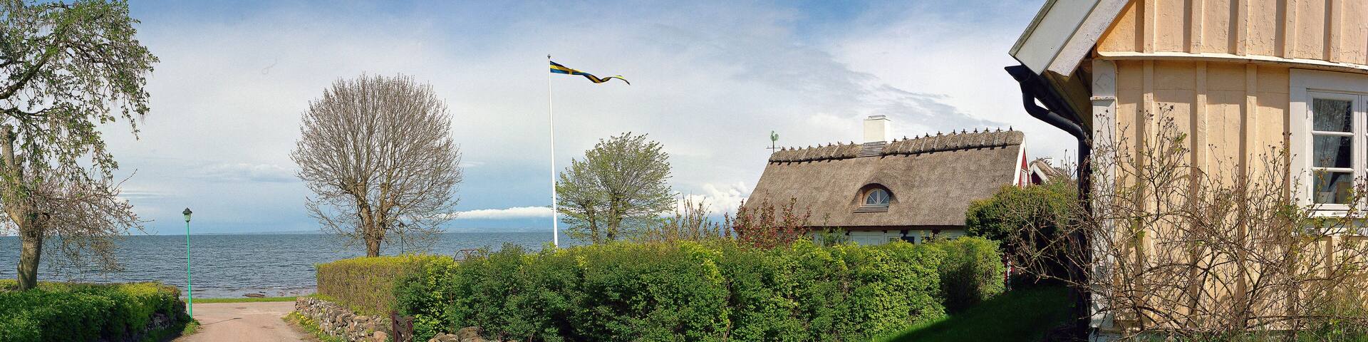 Summer House with Swedish Pennant, Arild, SWEDEN