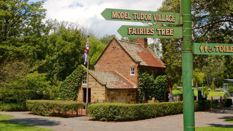 Fitzroy que inclui sinalização e uma casa