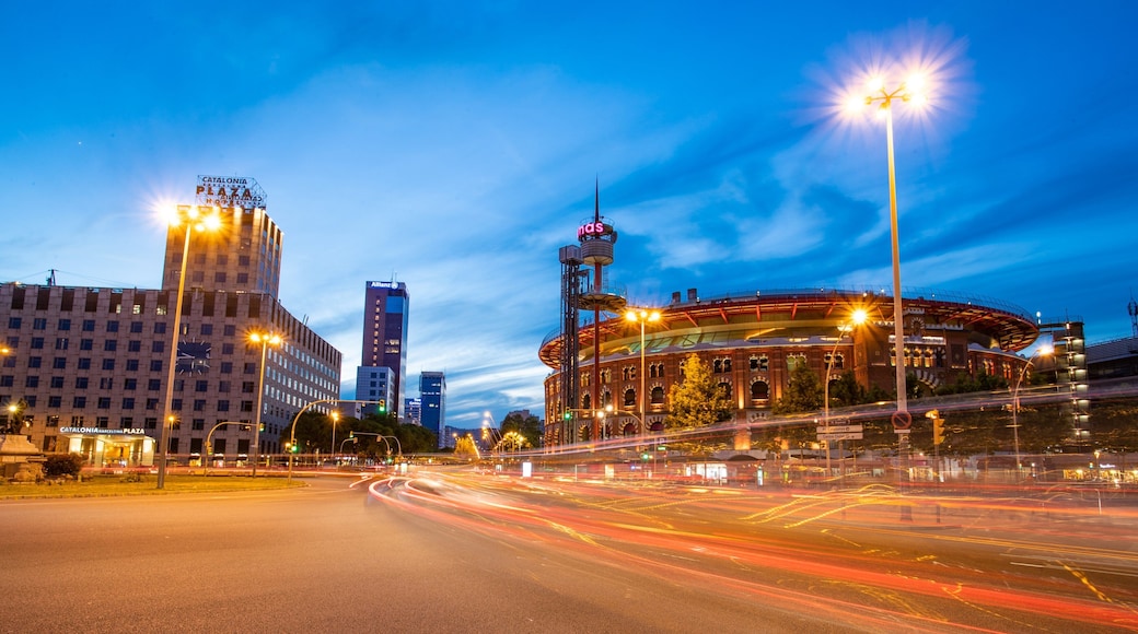 Placa d\'Espanya which includes night scenes