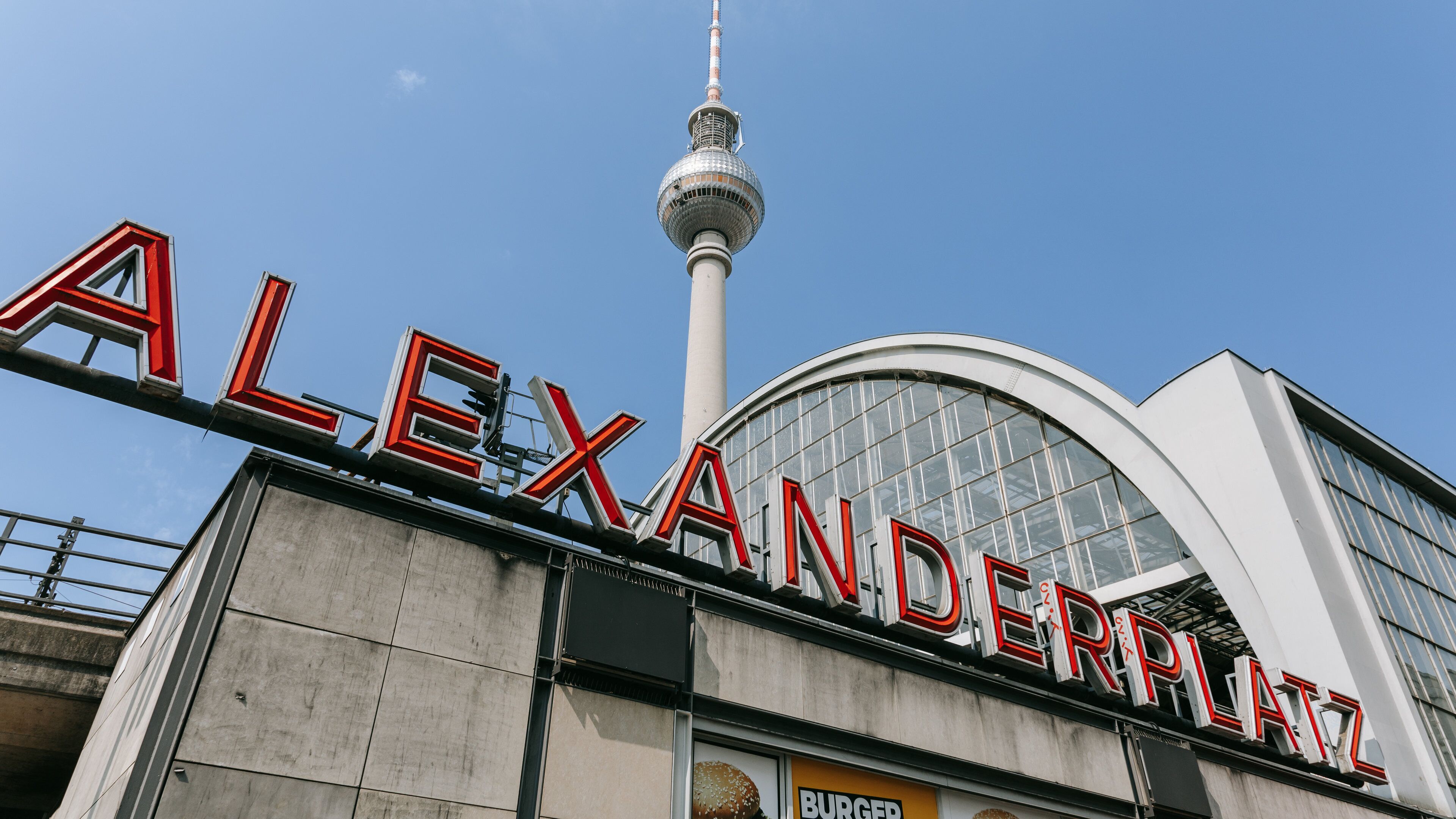 Alexanderplatz which includes signage