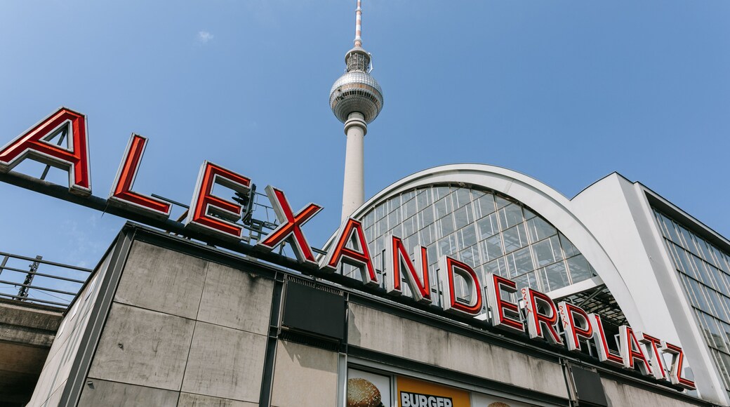 Alexanderplatz which includes signage