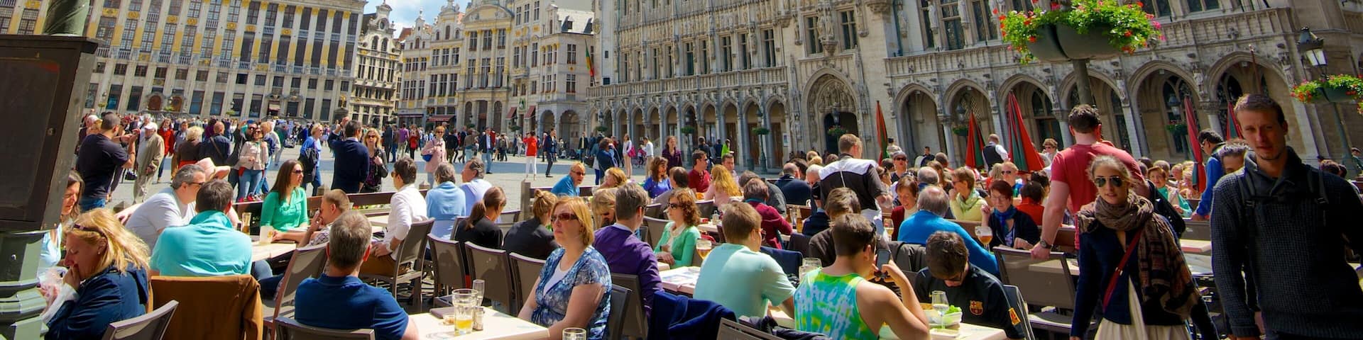 La Grand Place featuring a city, chateau or palace and heritage architecture