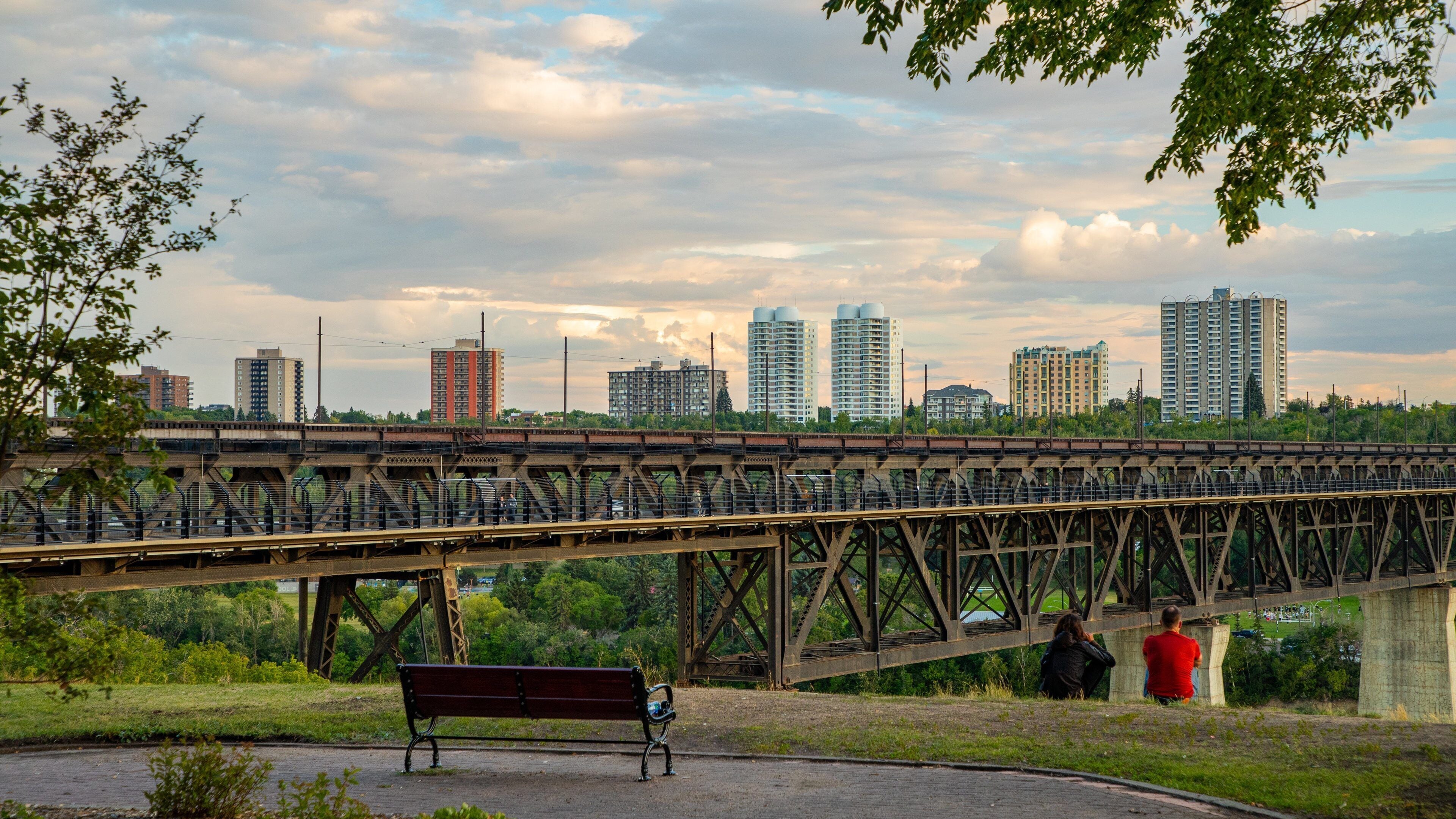 High Level Bridge featuring a river or creek, a city and a bridge