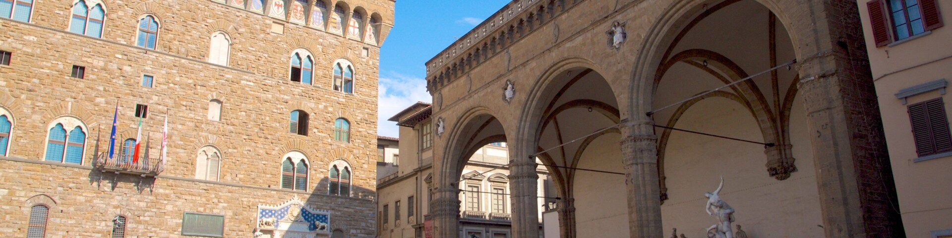 Piazza della Signoria featuring a square or plaza, a city and heritage architecture