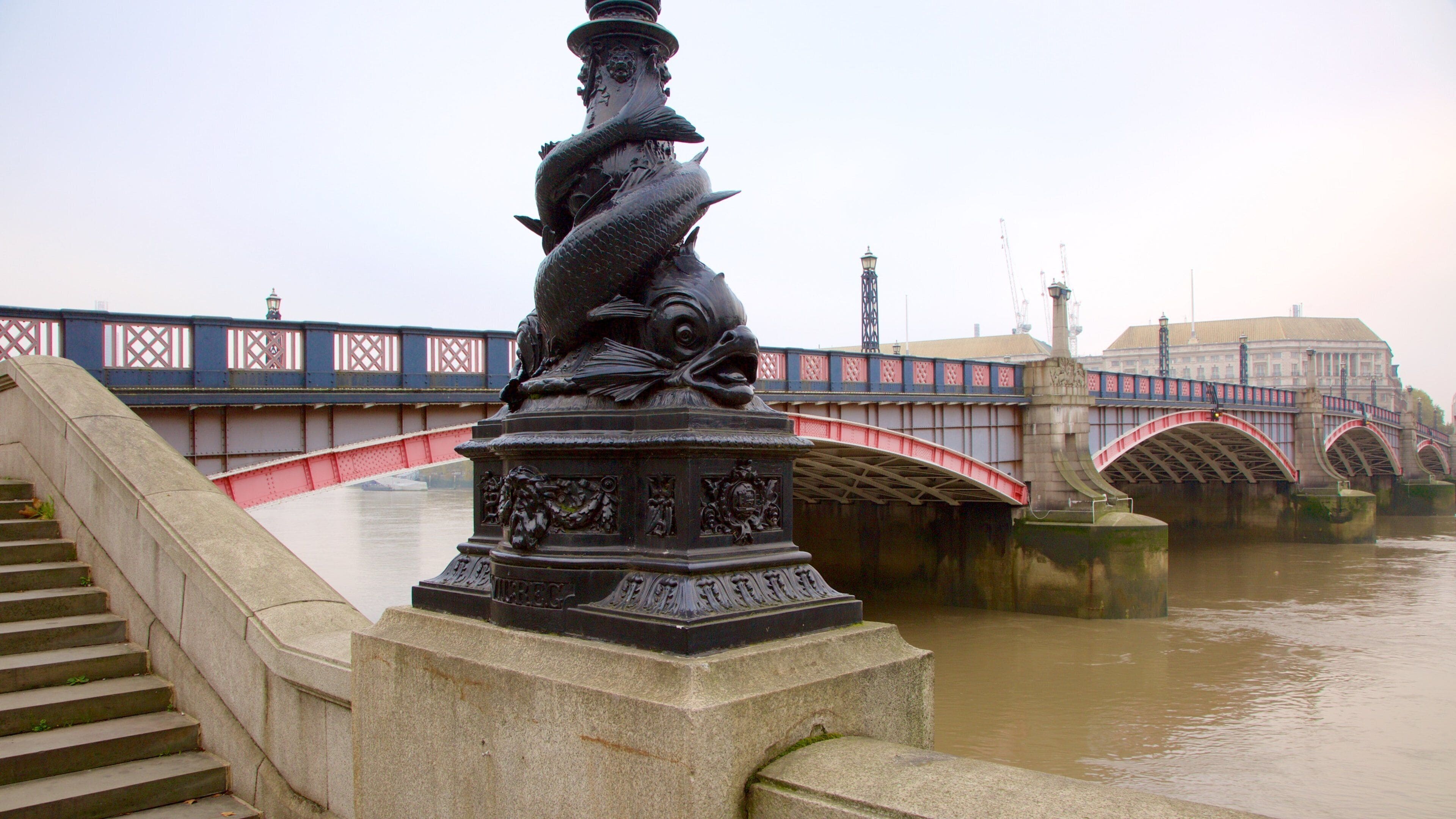 Lambeth Bridge featuring a river or creek and a bridge