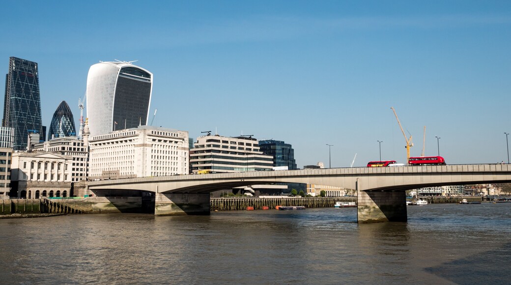 The River Thames, London Bridge and The City of London