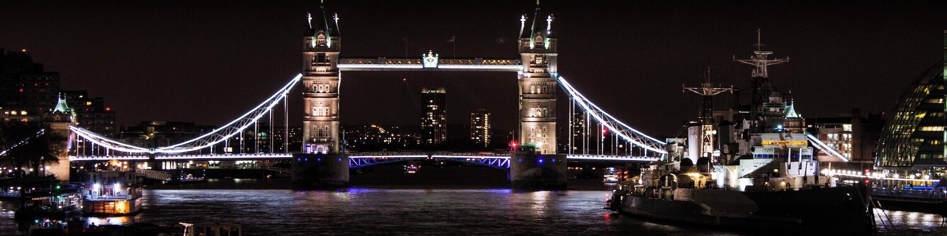Tower Bridge & the HMS Belfast. Shot from London Bridge