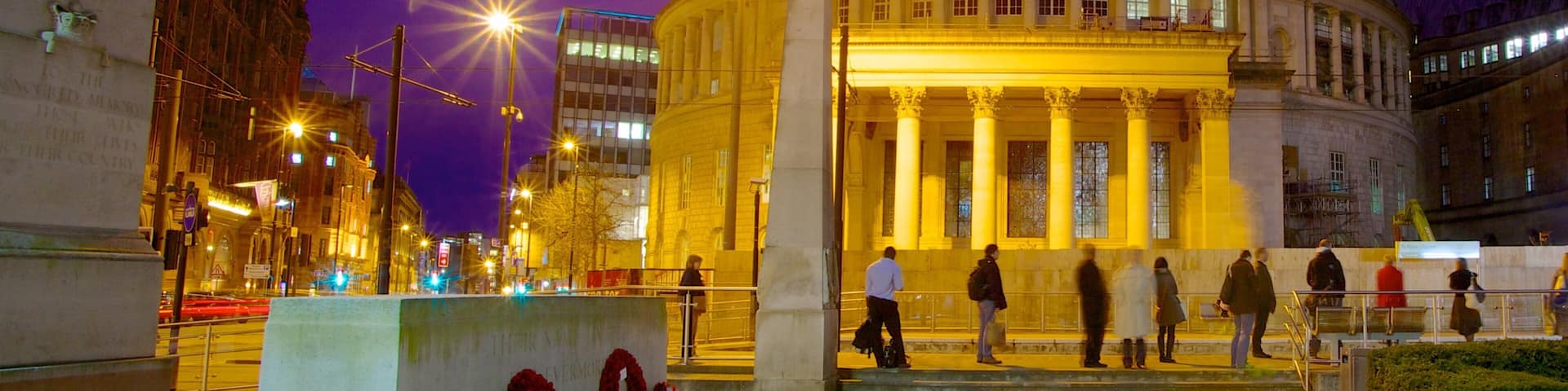 St. Peter\\\'s Square which includes night scenes, a city and a square or plaza