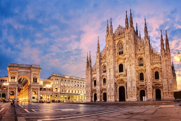 Milan Cathedral, Duomo di Milano, Italy, one of the largest churches in the world on sunrise; Shutterstock ID 700247896; Purchase Order: -
