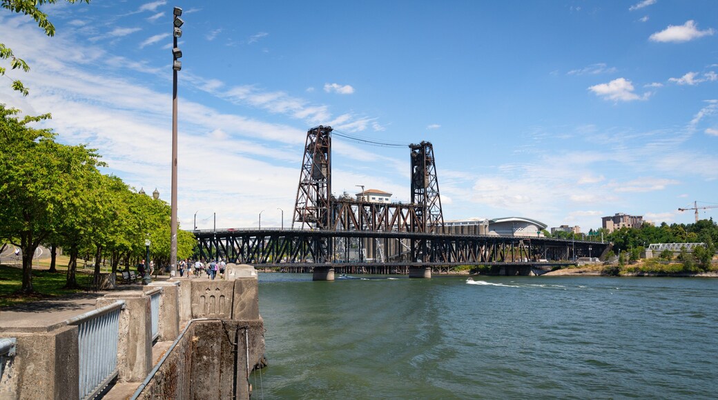 Steel Bridge which includes a river or creek and a bridge