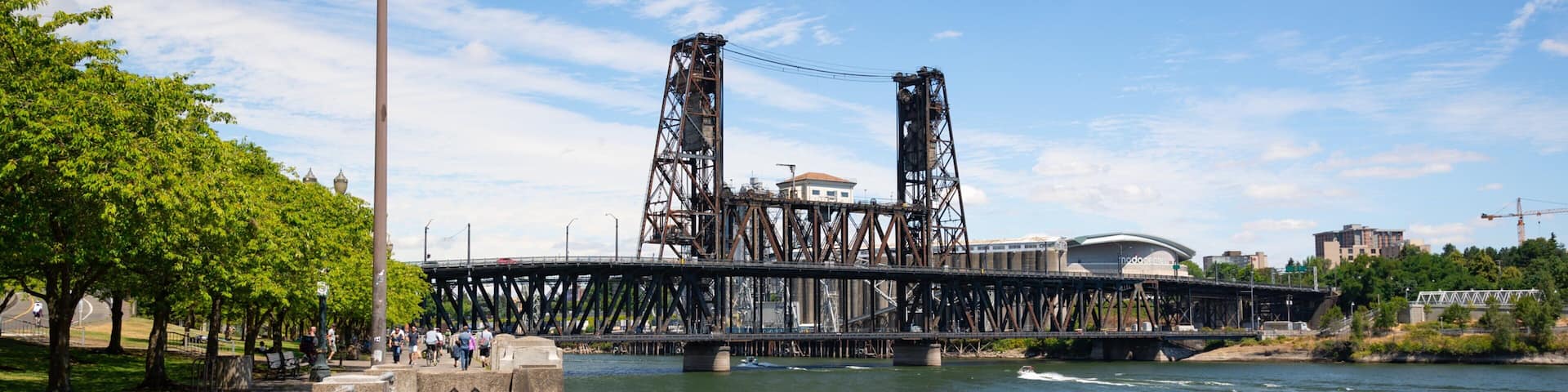 Steel Bridge which includes a river or creek and a bridge