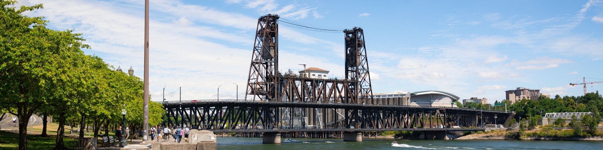 Steel Bridge which includes a river or creek and a bridge