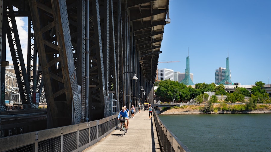 Steel Bridge which includes a bridge and a river or creek