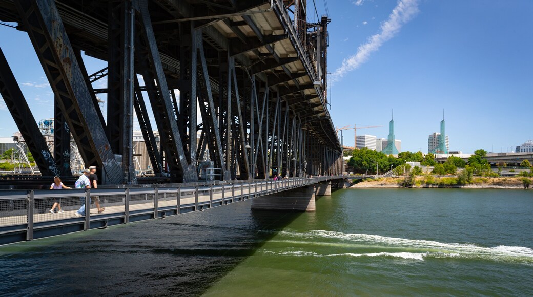 Steel Bridge featuring a river or creek and a bridge