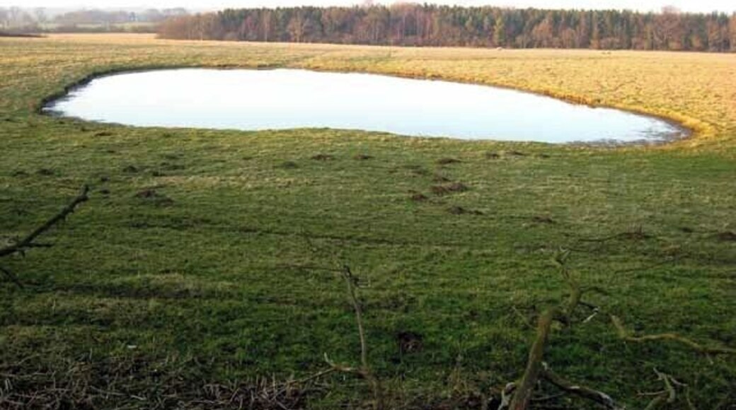 Dew pond near Penny Hill farm