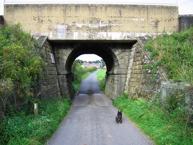 Railway Bridge The railway bridge over the road to Briery Hill Farm.