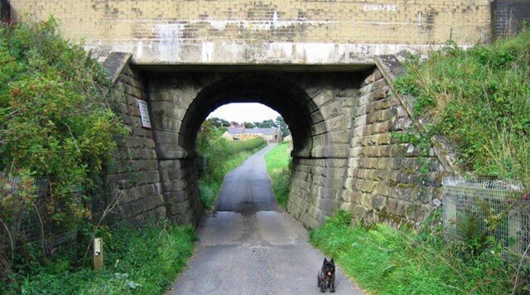 Railway Bridge The railway bridge over the road to Briery Hill Farm.