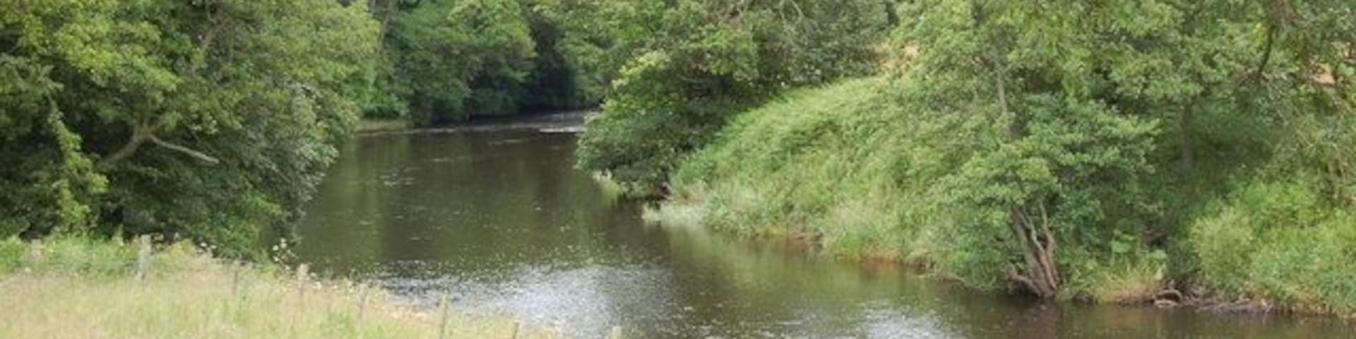 River Coquet The River Coquet with the St Oswalds Way Long Distance Path on the river bank.