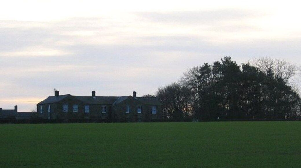 Catraw. The old farmhouse at Catraw was demolished about 1970 and was possibly a 'bastle'. The new buildings look rather more forbidding at dusk than they do in daylight!