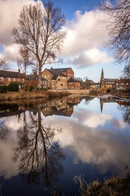 A nice view of the river from the park side of town