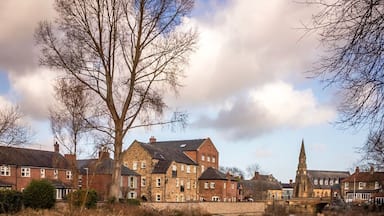 A nice view of the river from the park side of town