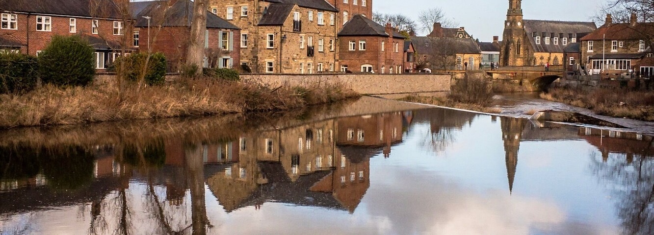 A nice view of the river from the park side of town