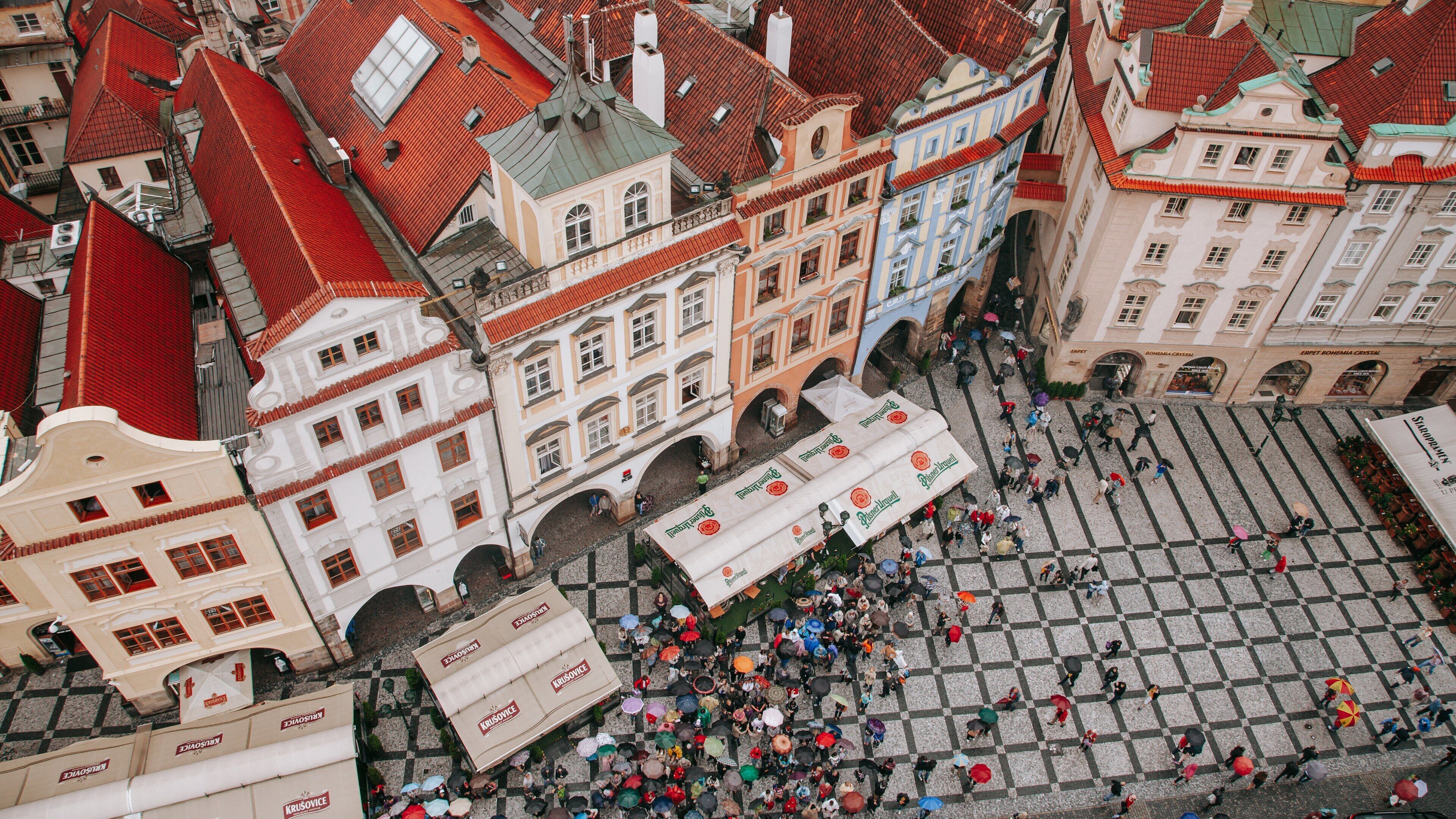 Old Town Square which includes markets and a city