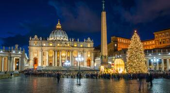 Saint Peter Basilica in Rome at Christmas