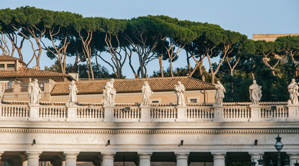 St. Peter\'s Square which includes heritage elements and a statue or sculpture