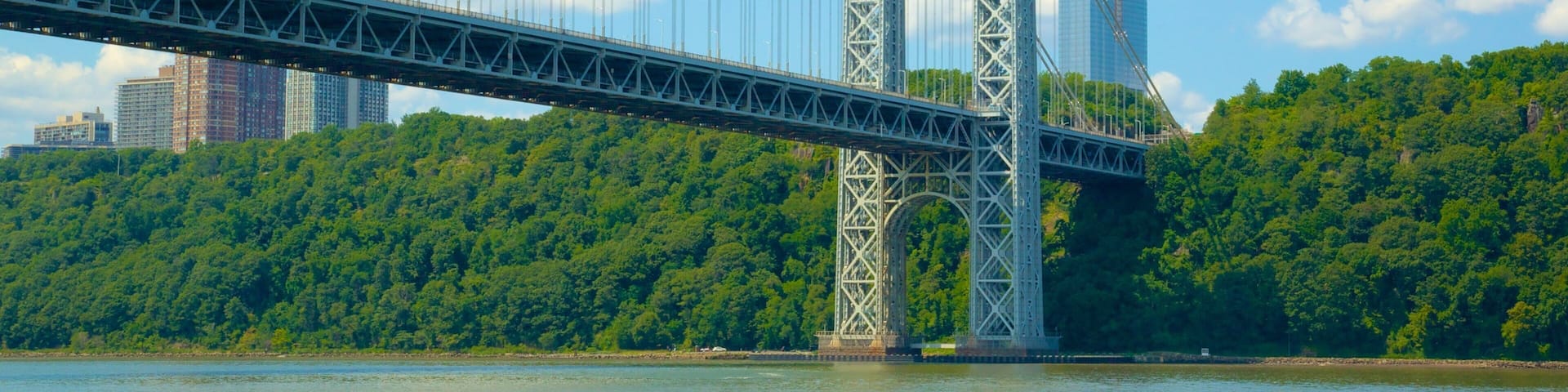 George Washington Bridge featuring a bridge and a river or creek