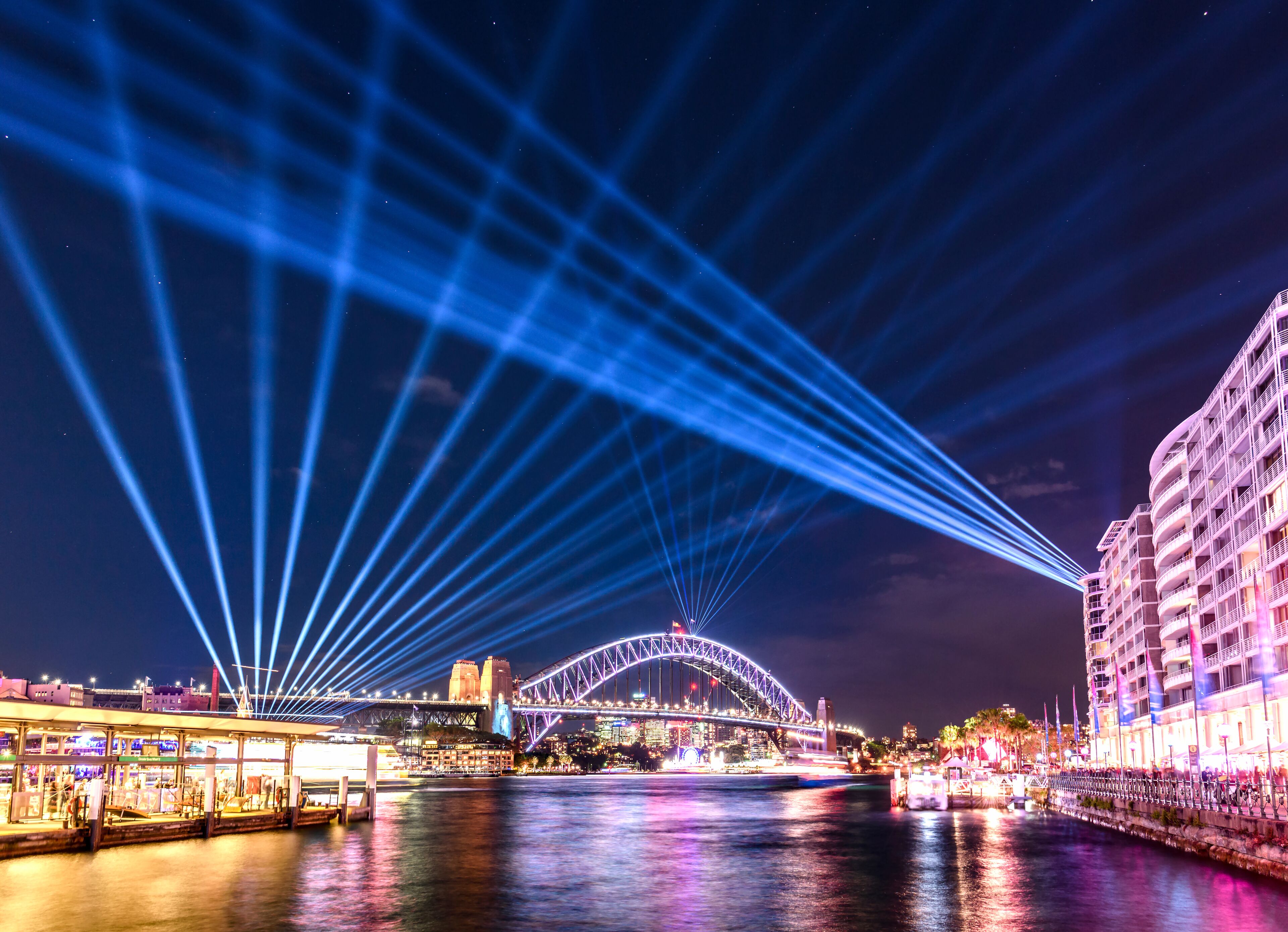 Sydney Harbour at night; Shutterstock ID 1124137007; Purchase Order: -
