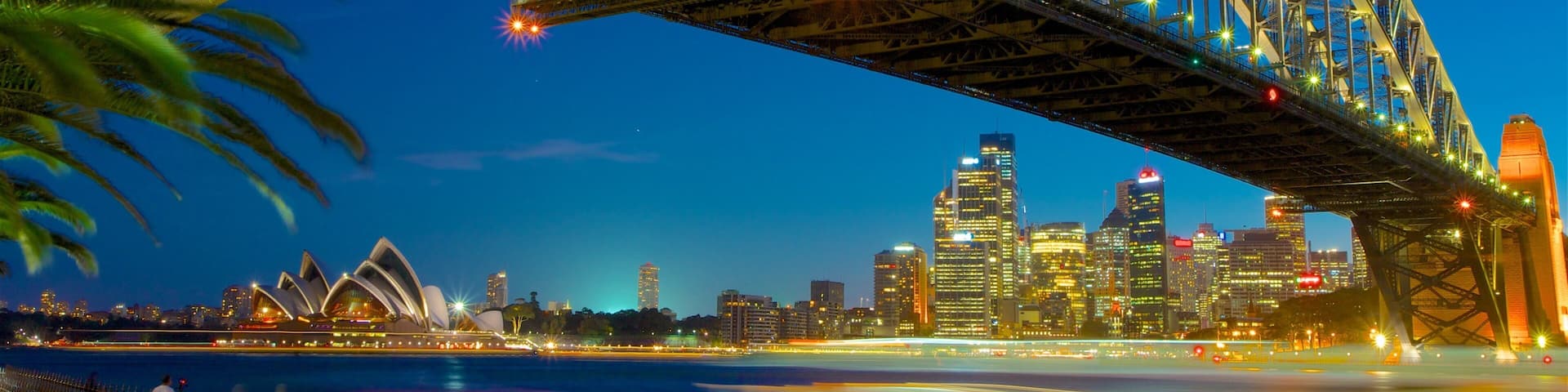 New South Wales featuring a city, a river or creek and night scenes