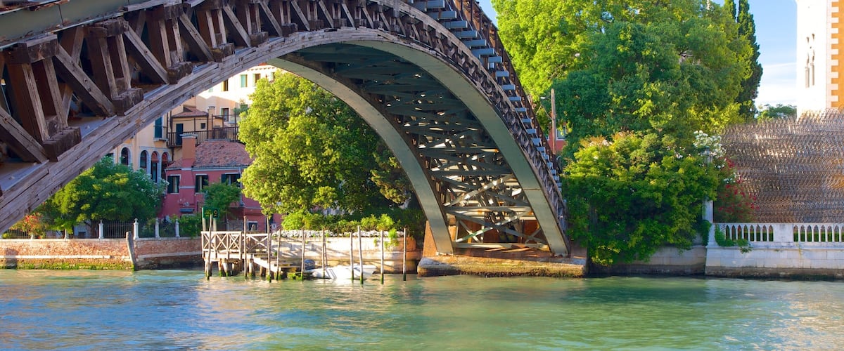 Puente de la Academia mostrando un río o arroyo y un puente