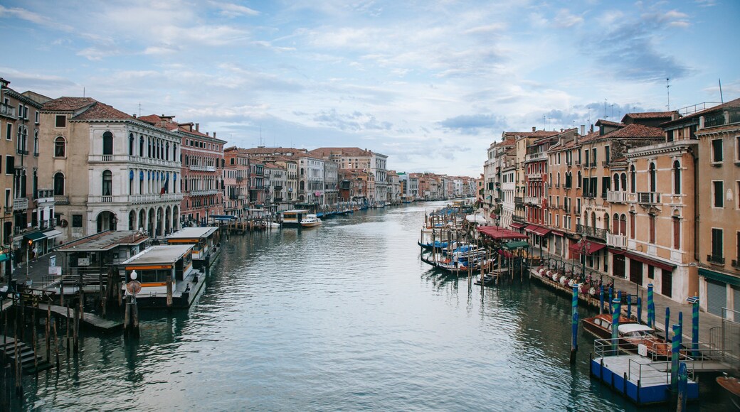 Rialto Bridge featuring a river or creek