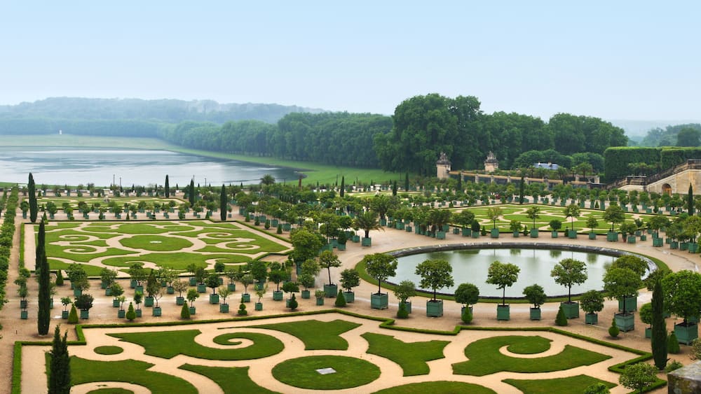 Landscaping architecture of palace Versailles, France