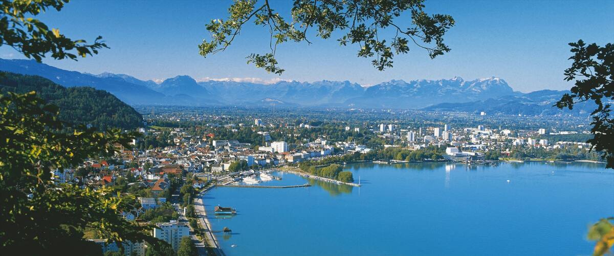 Bregenz showing landscape views, general coastal views and a bay or harbour