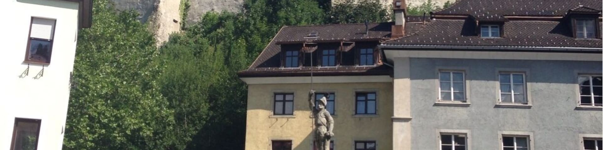 The Schattenburg castle has three things to offer: an interesting museum, a fine restaurant - they have the largest schnitzel in the land - and a grand view over middleeavel Feldkirch. Take the 'Beggarsstairs' - it once was home to the city's poor as well - to the left from this view, across/under path the road. Worth the climb! http://www.schattenburg.at/