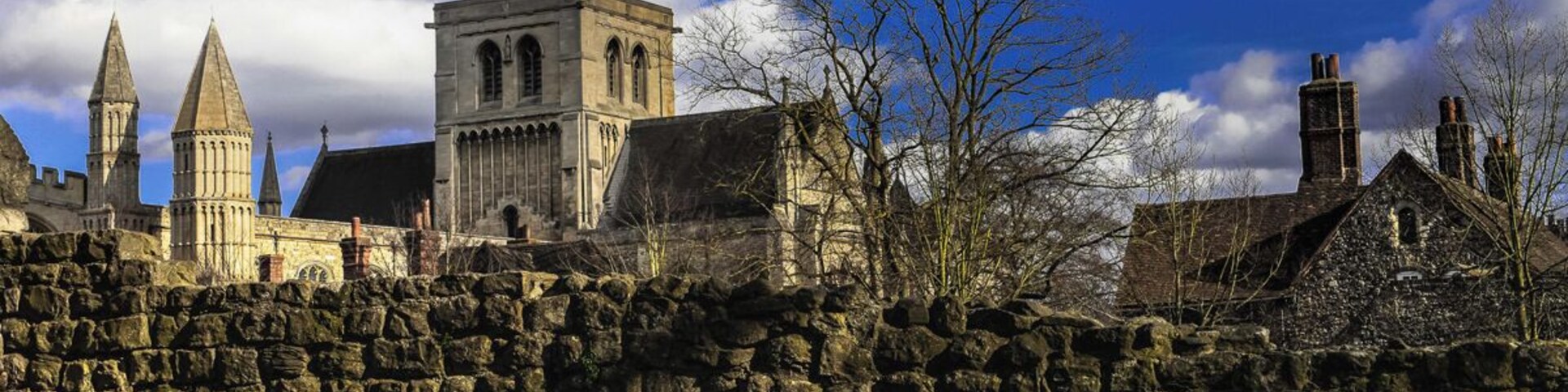 beautiful cathedral and important Norman castle out of shot, in the middle of a quaint small city steeped in history with plenty of nice cafes and restaurants
