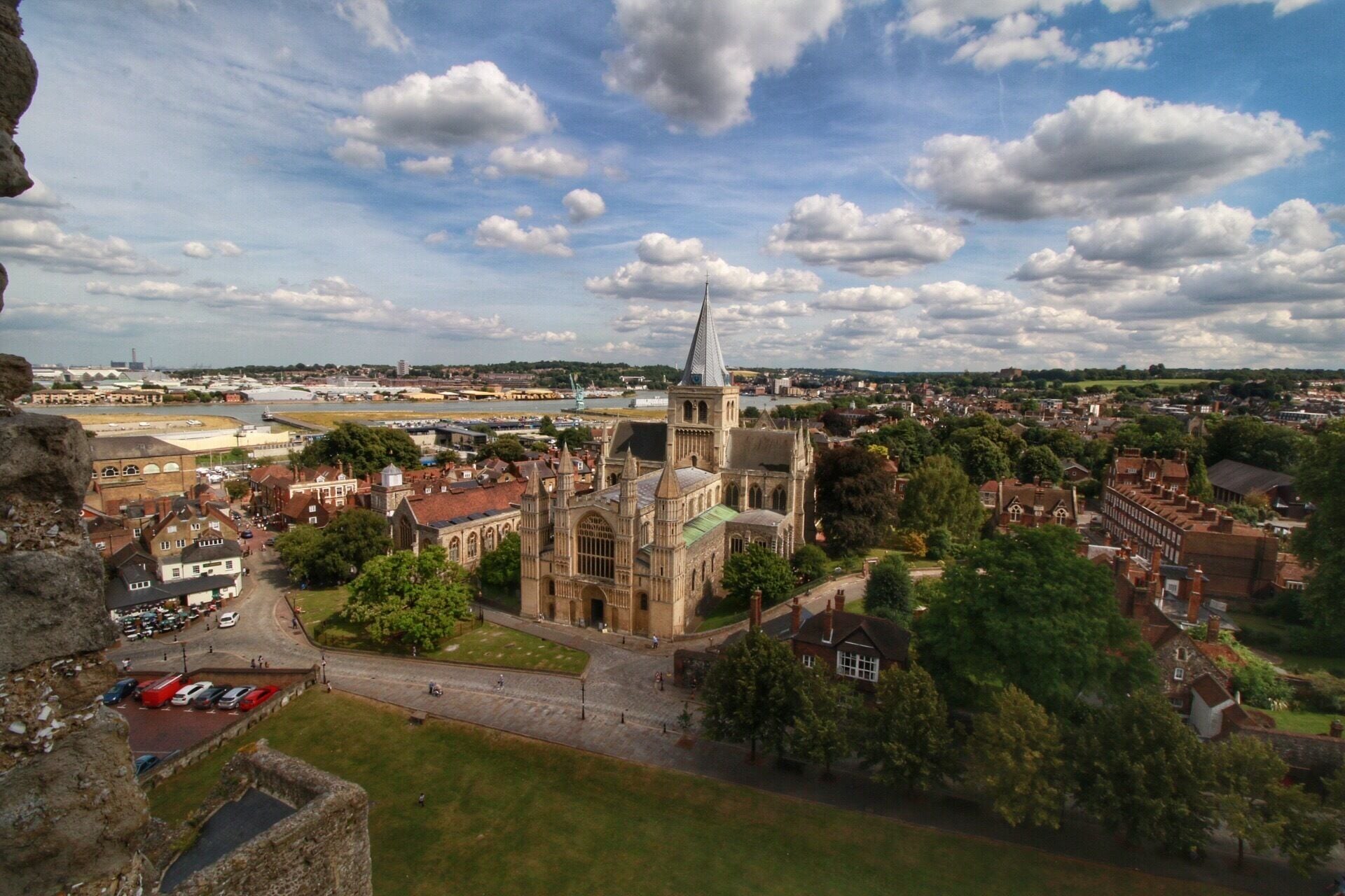 The view of Rochester Cathedral from the castle window😊