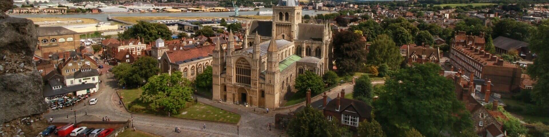 The view of Rochester Cathedral from the castle window😊