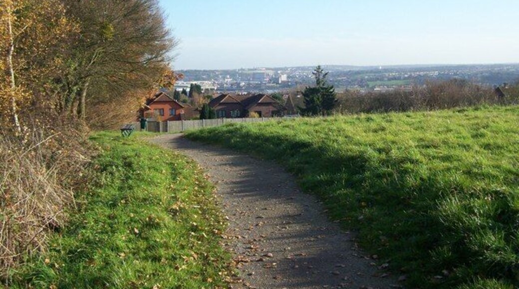 Rede Common Along side A2 Watling Street. Looking towards Rochester. Has excellent views (on a clear day) of Medway Valley.