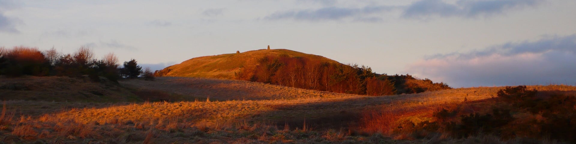 Dechmont Law, Livingston, at sunset.