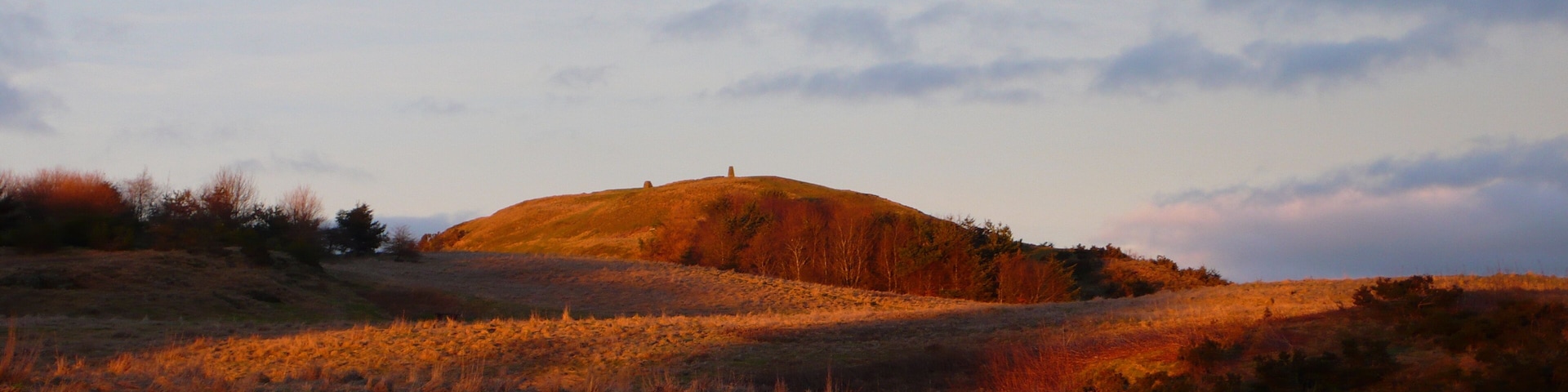 Dechmont Law, Livingston, at sunset.