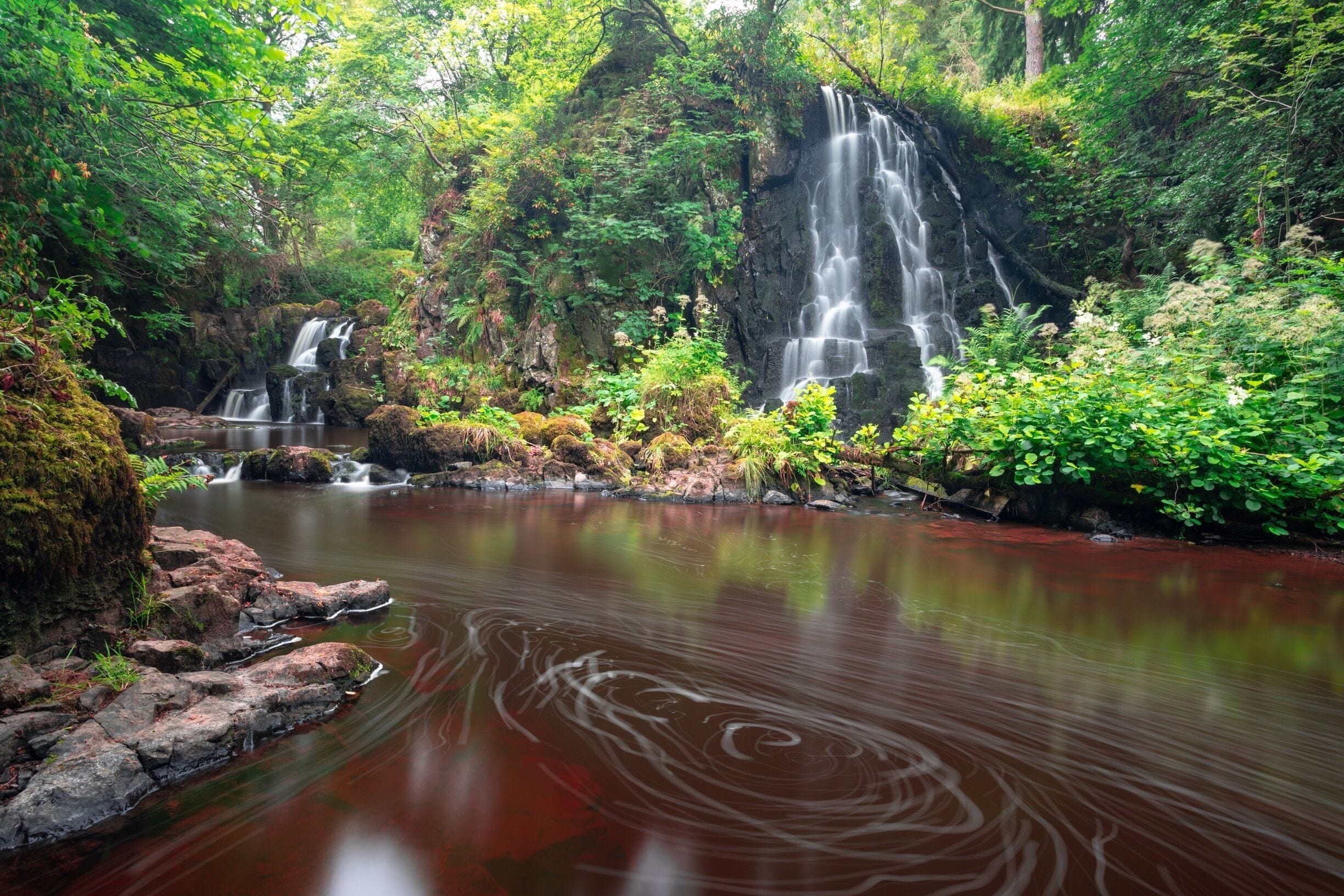 Linn jaw waterfall, near Livingston West Lothian 