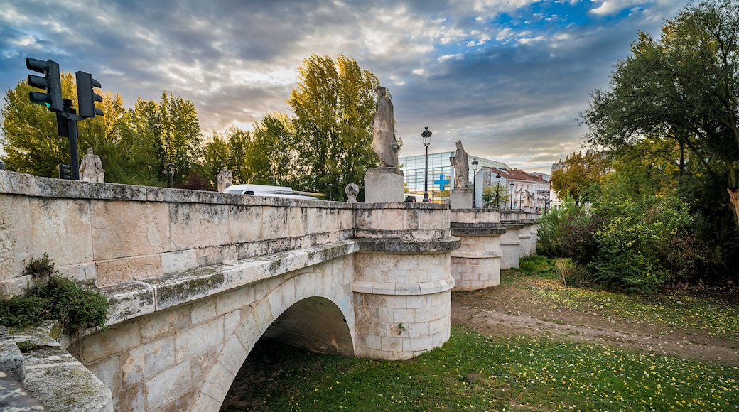 San Pablo Bridge stone architecture in Burgos Spain