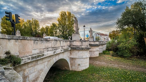 San Pablo Bridge stone architecture in Burgos Spain