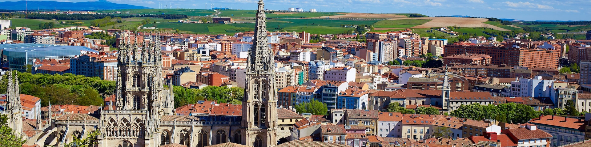 Burgos aerial view skyline with Cathedral in Castilla Leon of Spain, Shutterstock ID 340173497, Purchase Order: SP-1506 Go Guides, Order Number: , Client/Licensee: Faa Praharnpap, Other: Hcom budget