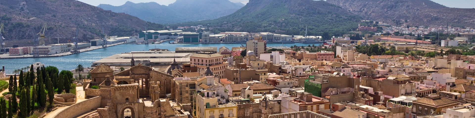 Cartagena looking over the Roman Amphitheater, Spain