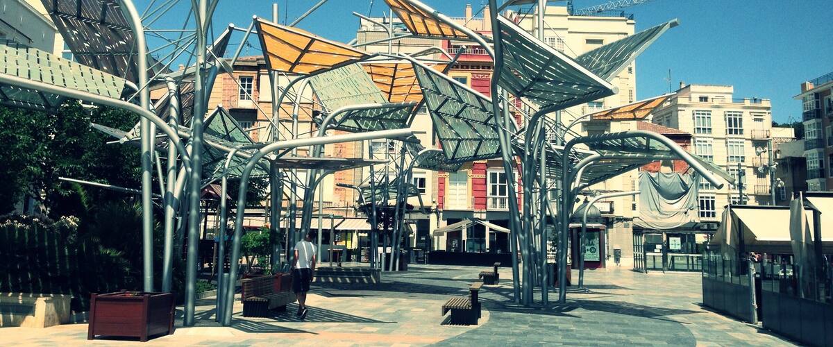 Plaza del Rey in Cartagena offers a little bit of shade on a hot summerday. Cartagena used to be one of the capital cities in Spain during the Roman invasion.